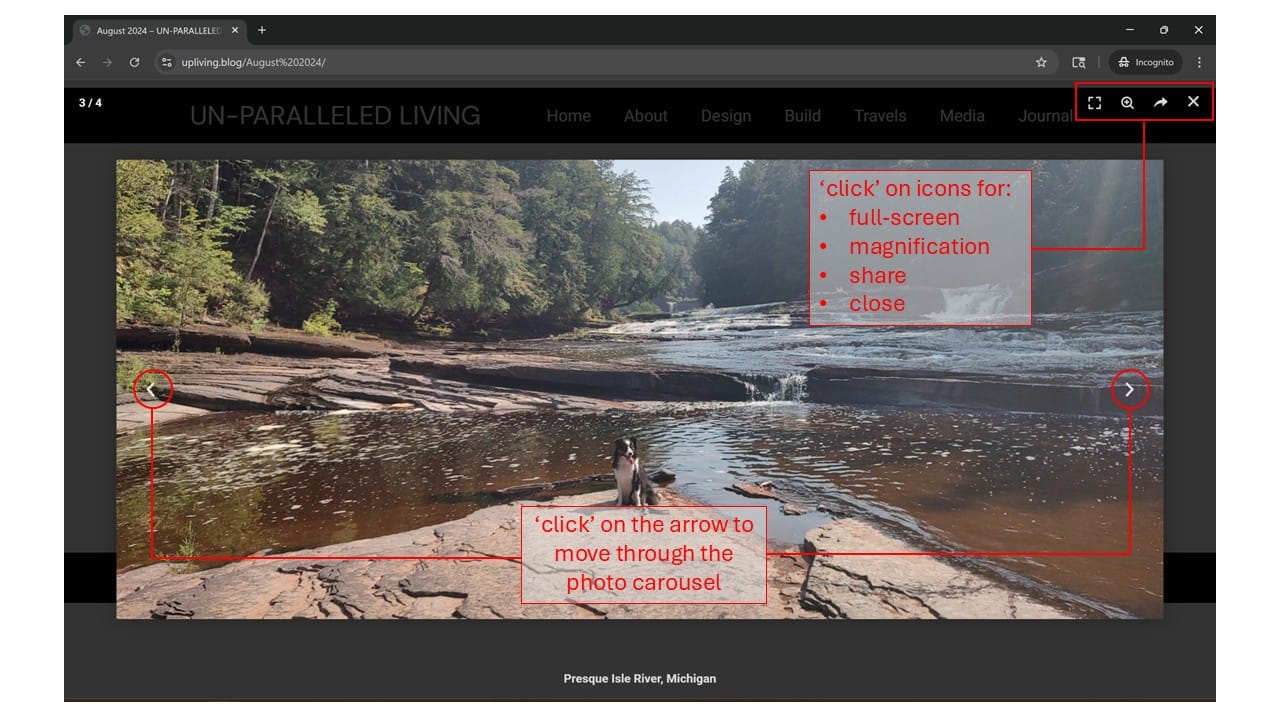 Photo Carousel Controls